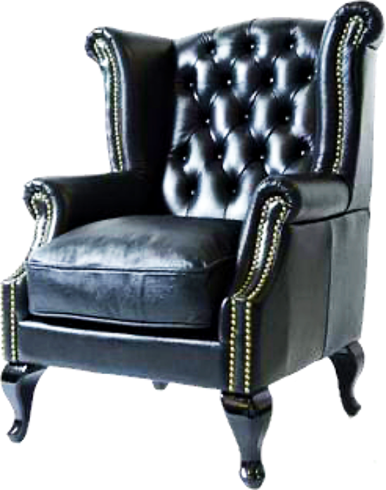 black leather chair