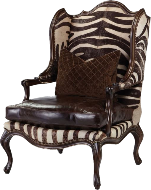 leather tiger stripe chair